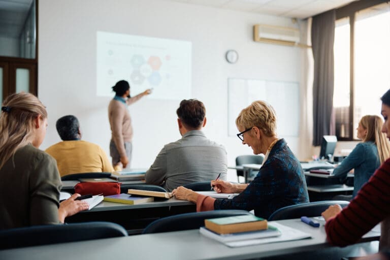 adults in a classroom